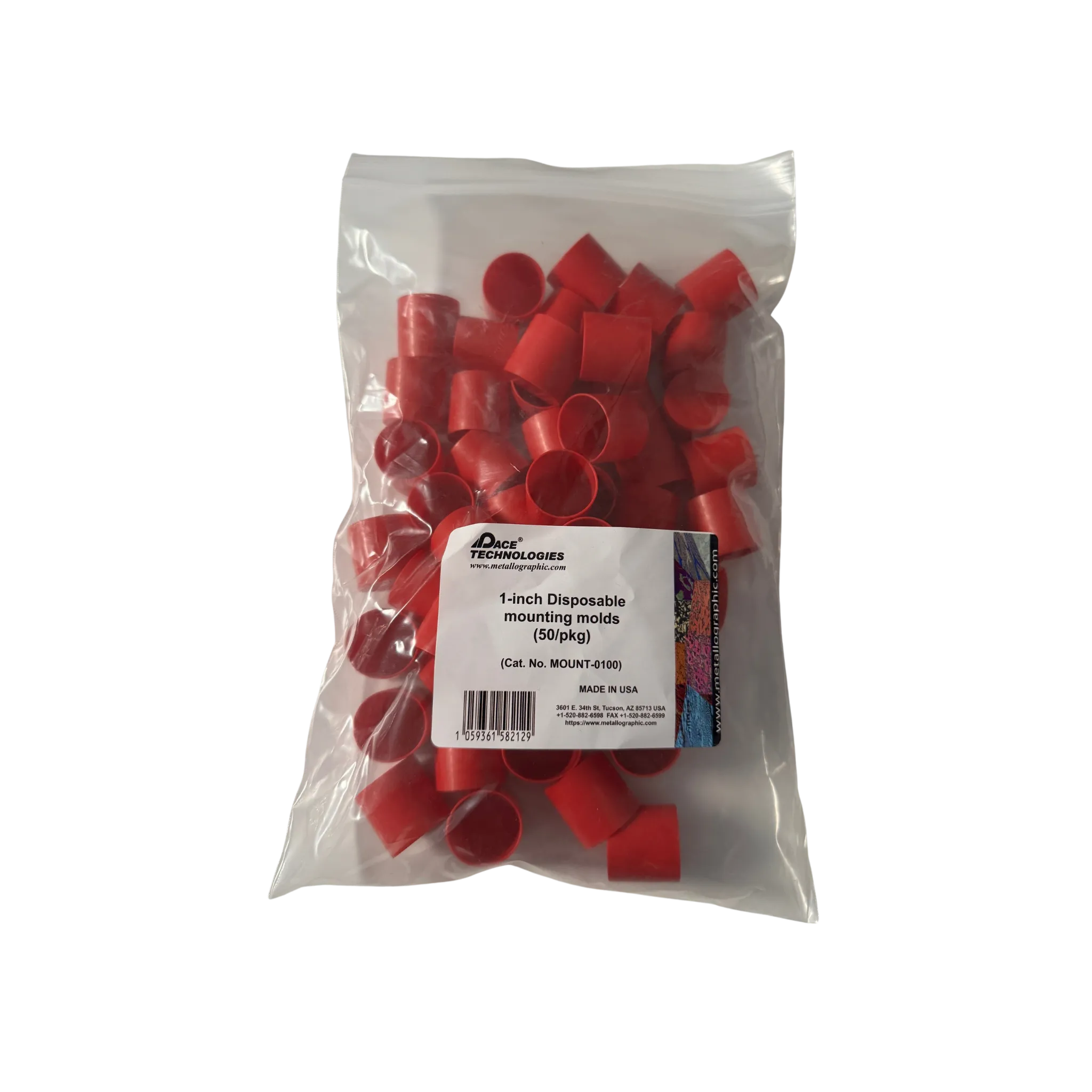 Disposal Specimen Mounting Molds for Castable Mounting (50/pkg), MOUNT