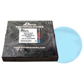 10" Alumina Lapping Film with plain backed, 9 micron, 100/box, ALO-1009PB