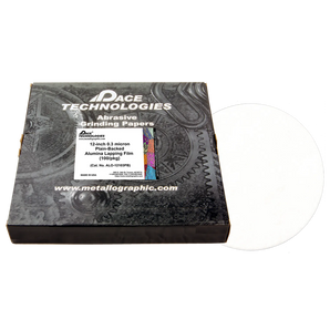 12" Alumina Lapping Film with plain backed, 0.30 micron, 100/box, ALO-12103PB