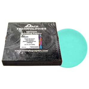 12" Alumina Lapping Film with plain backed, 30 micron, 100/box, ALO-1230PB