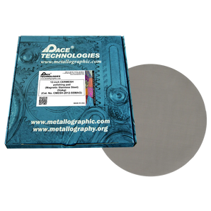 12" CERMESH Polishing Pad with Magnetic Stainless Steel Backing, 5/pkg, CMESH-2012-SSMAG