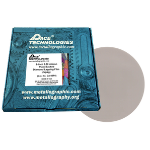8" Diamond Lapping Film with plain backed, 0.50 micron, 5/box, DA-05P8