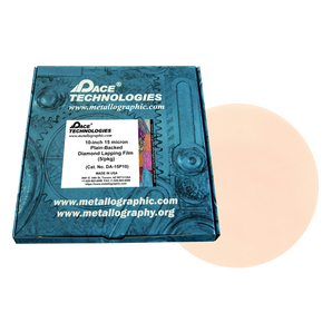 10" Diamond Lapping Film with plain backed, 15 micron, 5/box, DA-15P10