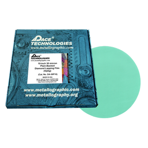 10" Diamond Lapping Film with plain backed, 30 micron, 5/box, DA-30P10