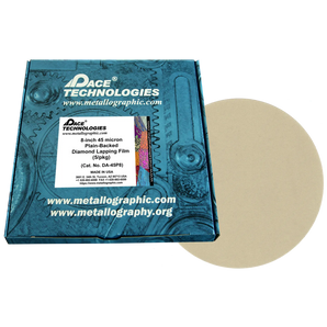 8" Diamond Lapping Film with plain backed, 45 micron, 5/box, DA-45P8