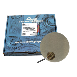 12" Diamond Abrasive Grinding Disk with PSA backing, 125 micron, 1/box, DIA-DISK-12125