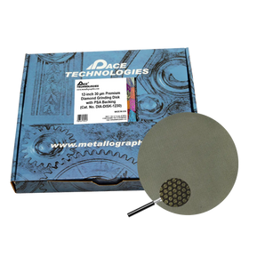 12" Diamond Abrasive Grinding Disk with PSA backing, 30 micron, 1/box, DIA-DISK-12030