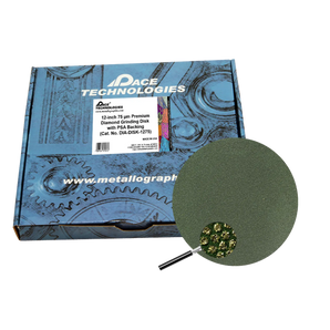 12" Diamond Abrasive Grinding Disk with PSA backing, 75 micron, 1/box, DIA-DISK-12075