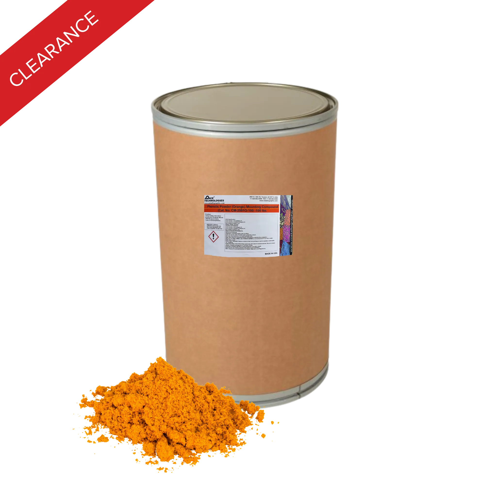 Phenolic Powder Mounting Resin (Orange), CM-2001O