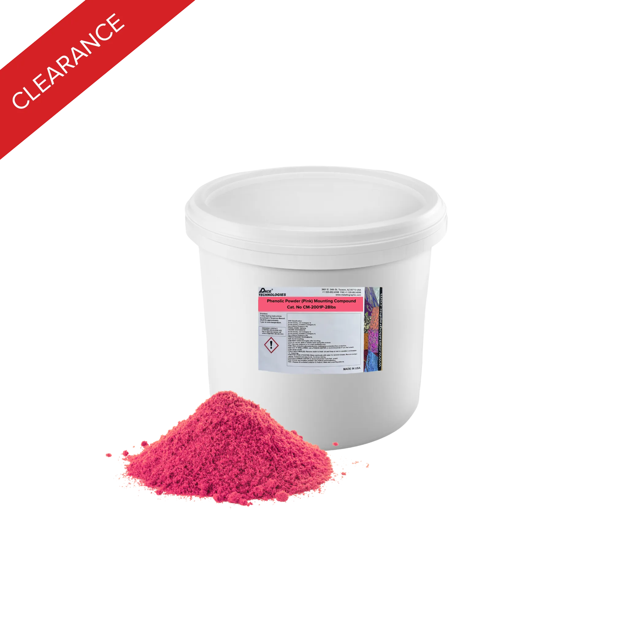 Phenolic Powder Mounting Resin (Pink), CM-2001P