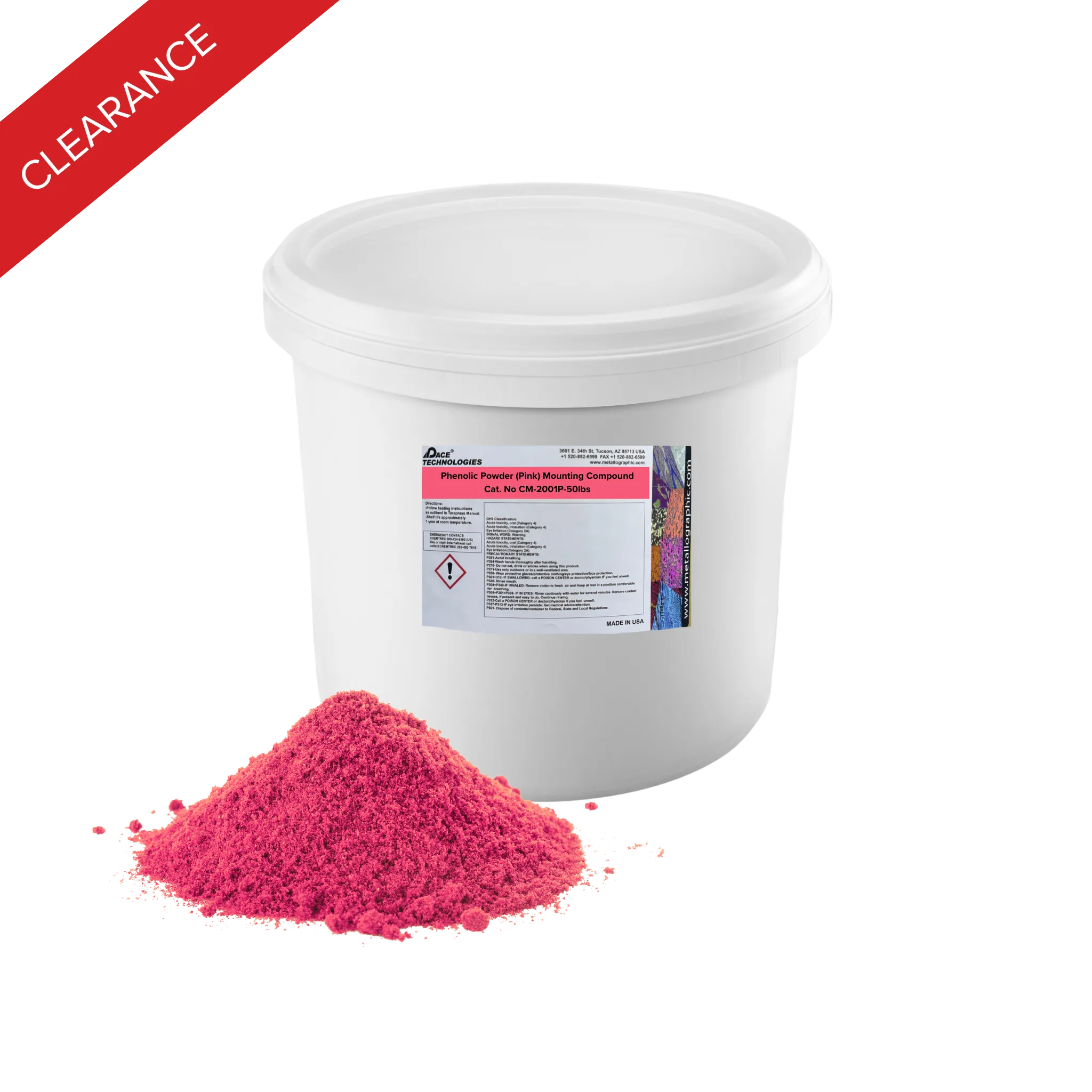 Phenolic Powder Mounting Resin (Pink), CM-2001P