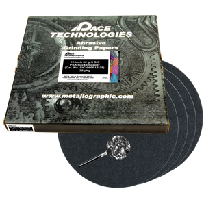 12" SiC Grinding Papers with PSA backed, 60 grit, SIC-060P12