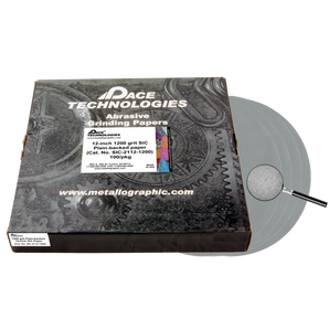 12" SiC Grinding Papers with Plain backed, 1200 grit, 100/box, SIC-2112-1200