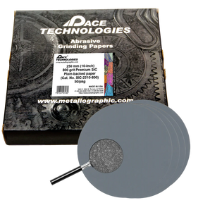 10" Premium SiC Grinding Papers with Plain backed, 800 grit, 50/box, SIC-2210-800