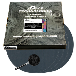 10" SiC Grinding Papers with PSA backed, 320 grit, SIC-320P10