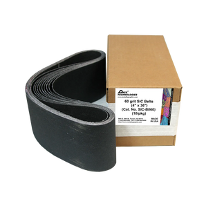 SiC Abrasive Belts (4"x 36"), 60 grit, 10/box, SIC-B60