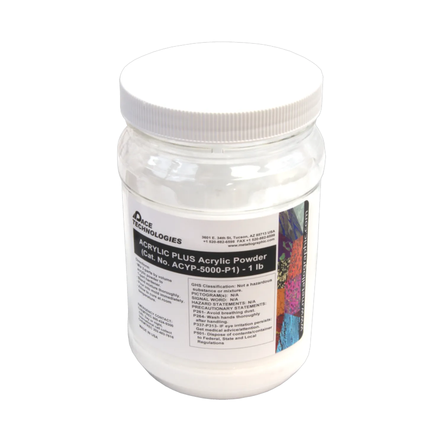 ACRYLIC PLUS Castable Mounting Resin (powder), 1 lb