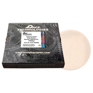 10" Alumina Lapping Film with plain backed, 5 micron, 100/box, ALO-1005PB