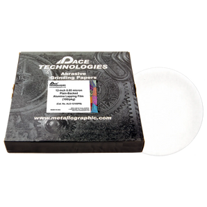 12" Alumina Lapping Film with plain backed, 0.05 micron, 100/box, ALO-12105PB