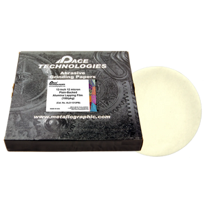 12" Alumina Lapping Film with plain backed, 12 micron, 100/box, ALO-1212PB