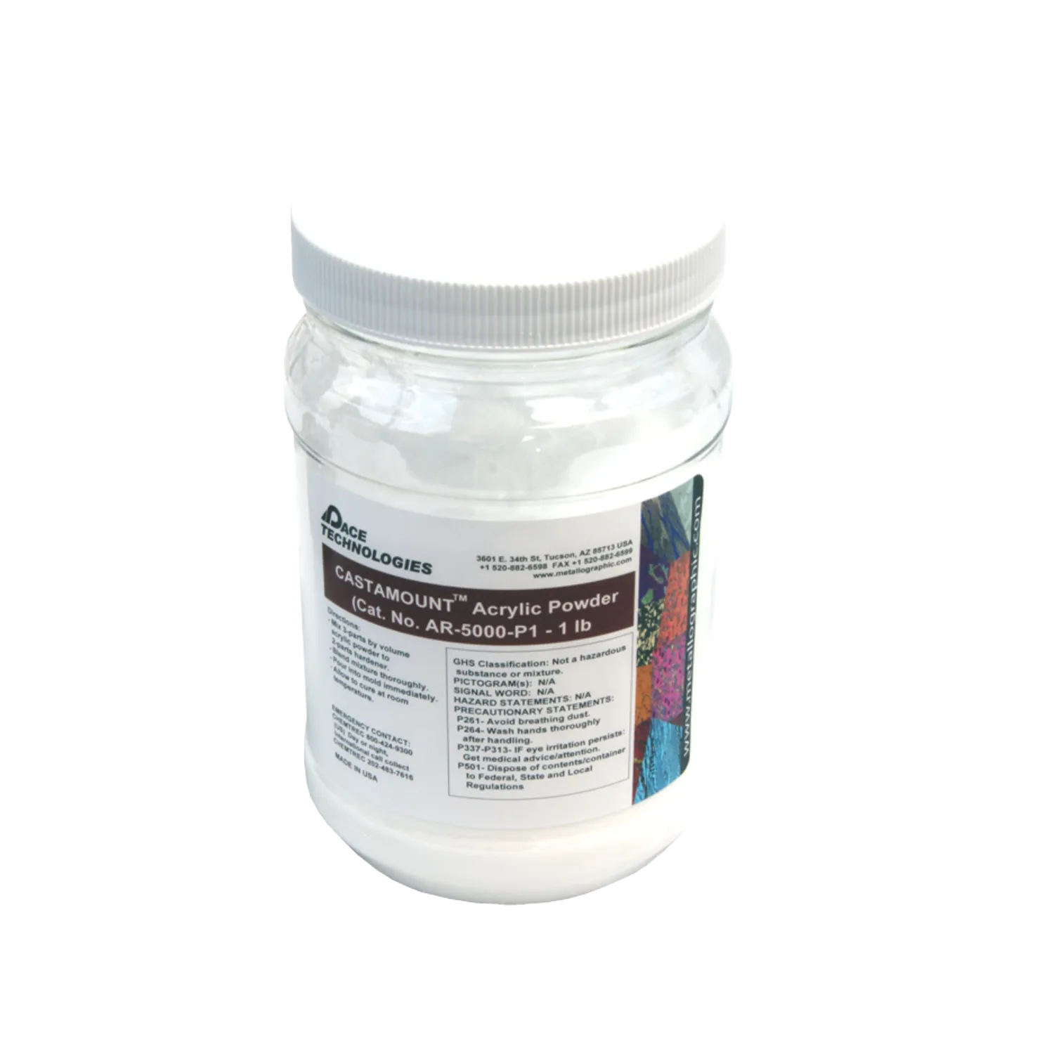 CASTAMOUNT Acrylic Castable Mounting Resin (powder), 1 lb