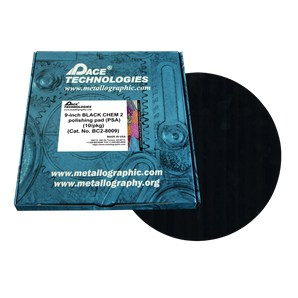 9" Black Chem 2 Polishing Pad with PSA backed, 10/pkg, BC2-8009