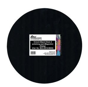 14" Black Chem 2 Polishing Pad with Magnetic Rubber, 5/pkg, BC2-8014-MAG