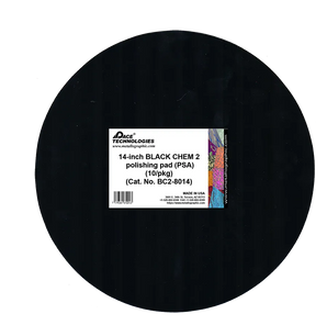 14" Black Chem 2 metal mesh Polishing Pad with PSA backed, 10/pkg, BC2-8014