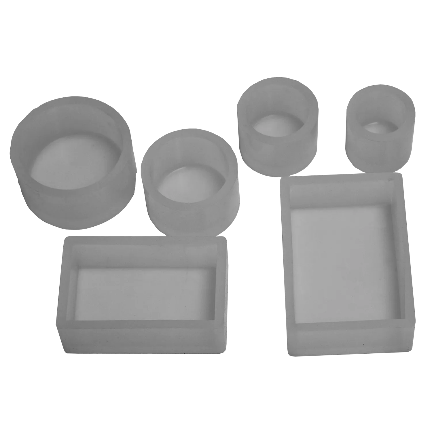 Clear Reusable Silicon Rubber Mounting Molds for Castable Mounting (3/pkg), RMOUNT-C