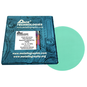 8" Diamond Lapping Film with plain backed, 30 micron, 5/box, DA-30P8