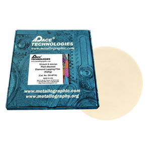 10" Diamond Lapping Film with plain backed, 6 micron, 5/box, DA-6P10