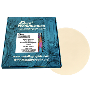 8" Diamond Lapping Film with plain backed, 6 micron, 5/box, DA-6P8