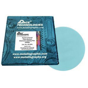 8" Diamond Lapping Film with plain backed, 9 micron, 5/box, DA-9P8