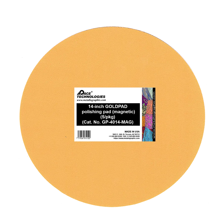 14" GOLDPAD Polishing Pad with Magnetic Rubber, GP-4014-MAG