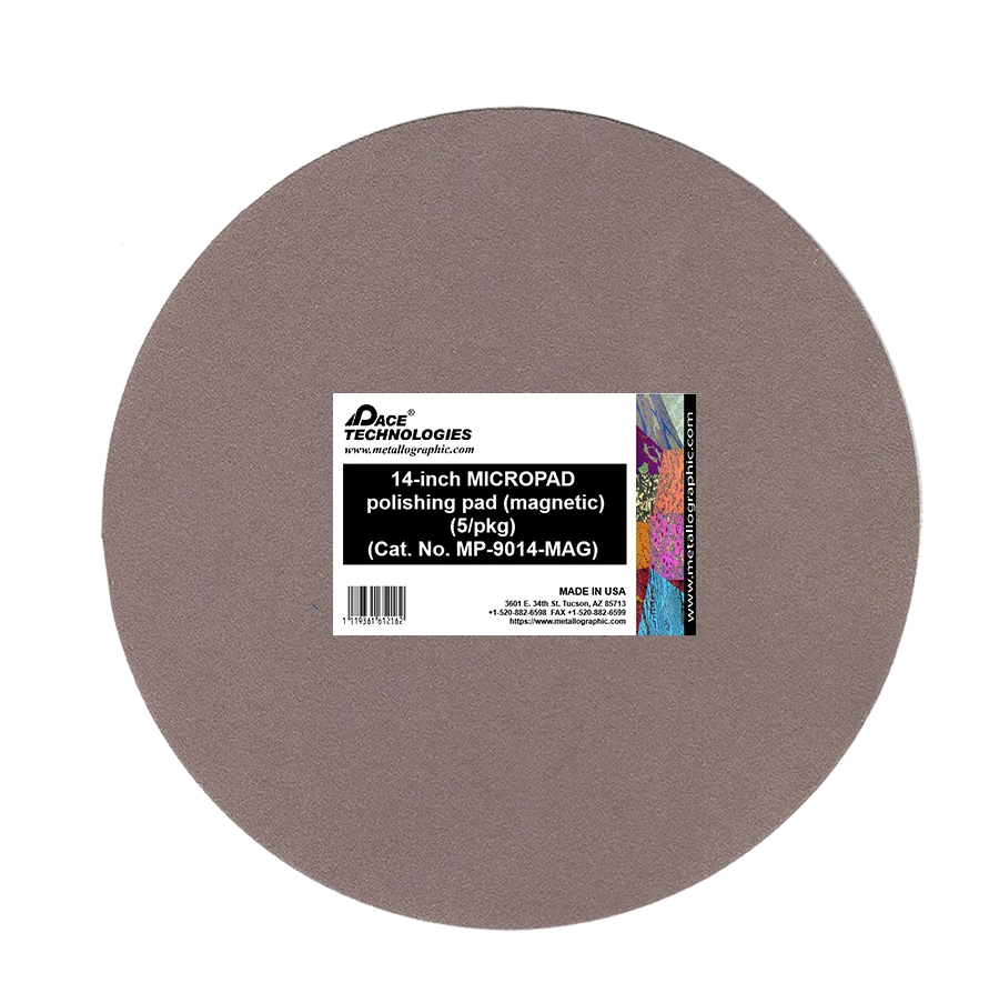 14" MICROPAD Polishing Pad with Magnetic Rubber, MP-9014-MAG