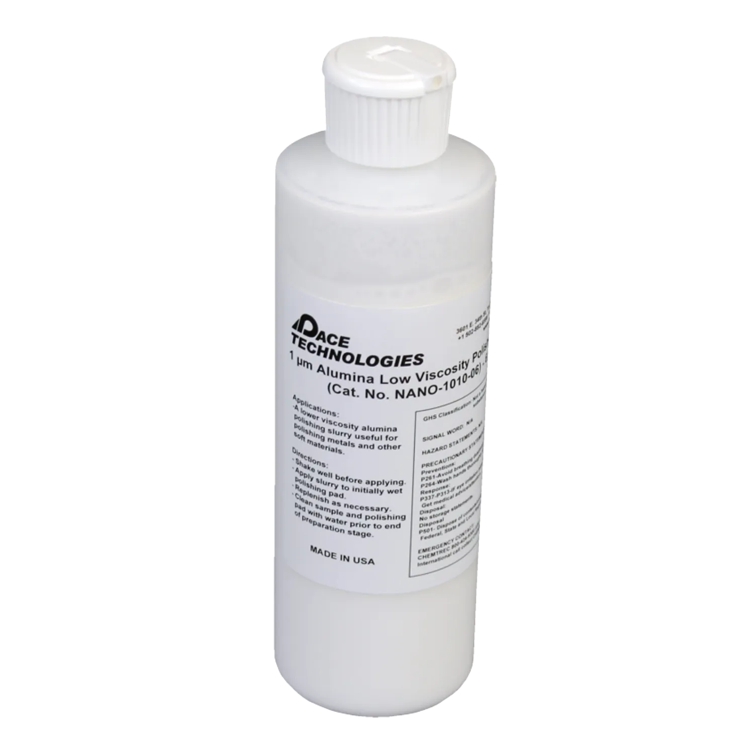 NANO Low Viscosity Alumina Polishing Slurry, 1 micron, NANO-1010