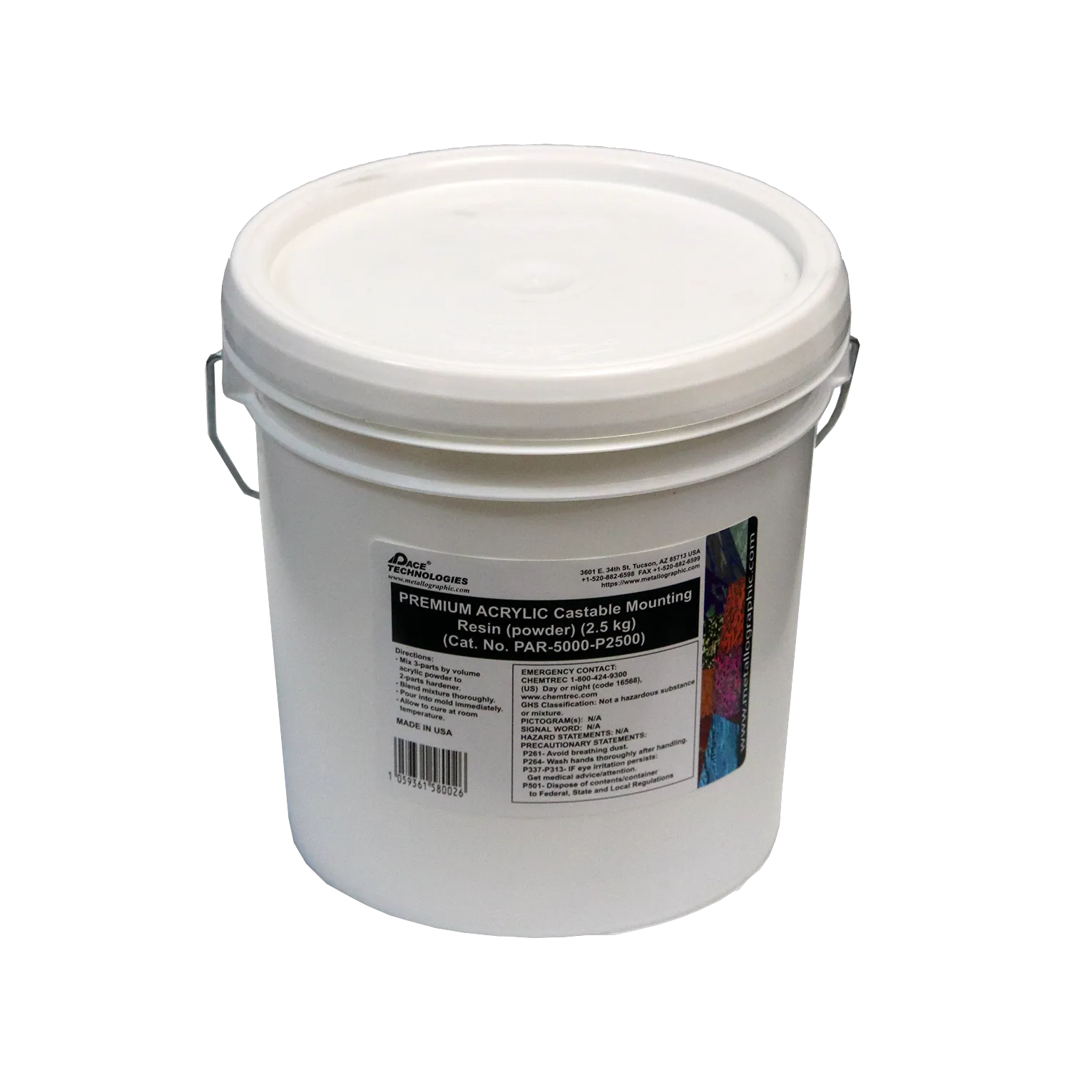 PREMIUM ACRYLIC Castable Mounting Resin (powder), PAR-5000-P