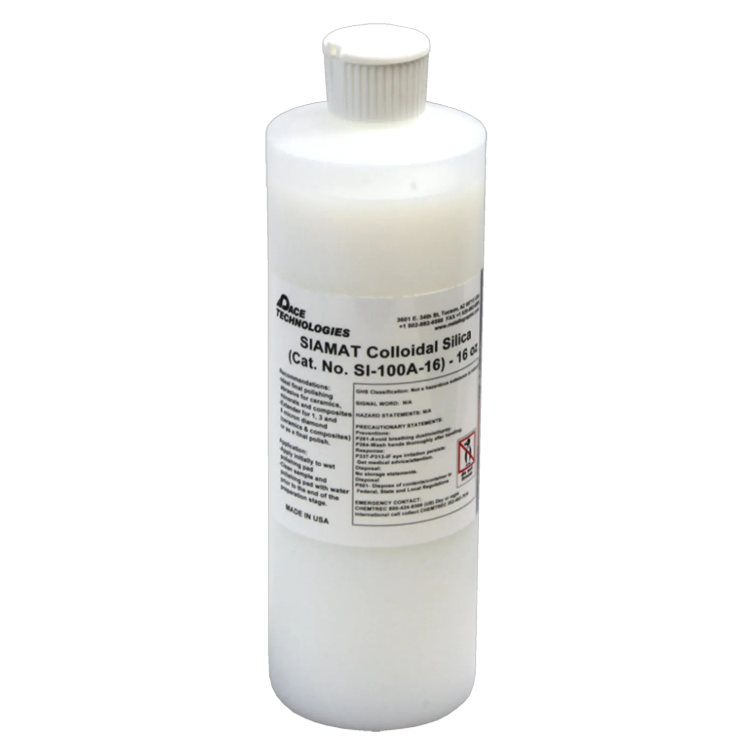 SIAMAT Colloidal Silica Polishing Abrasive, White, 0.06 micron, SI-100A