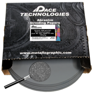 10" SiC Grinding Papers with PSA backed, 1000 grit, SIC-1000P10