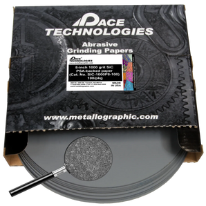 8" SiC Grinding Papers with PSA backed, 1000 grit, SIC-1000P8