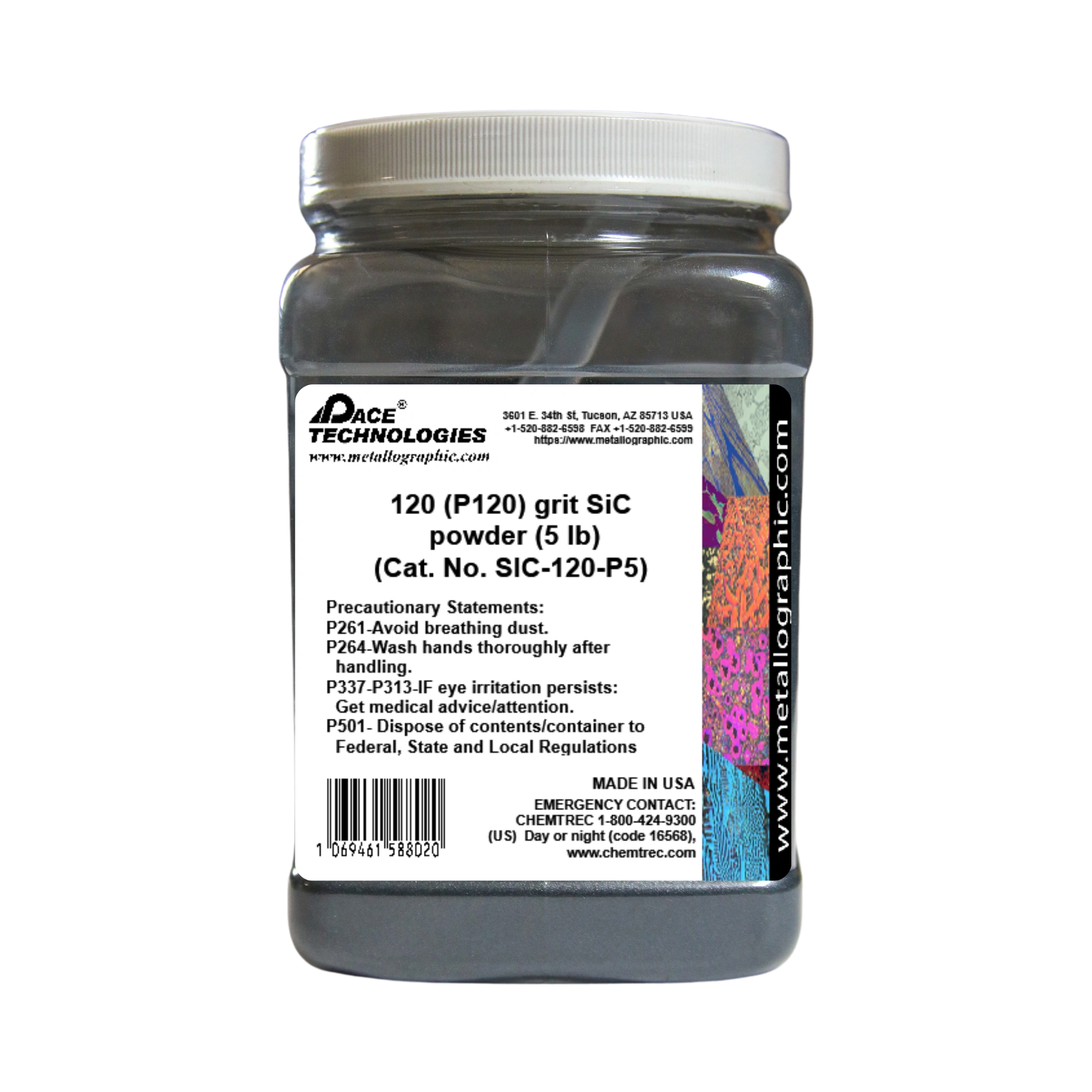 SiC Abrasive Grinding Powder, 120 (P120) grit, SIC-120-P