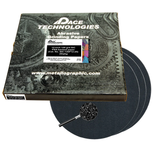 12" SiC Grinding Papers with PSA backed, 120 grit, SIC-120P12