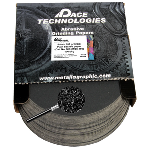 8" SiC Grinding Papers with Plain backed, 180 grit, 100/box, SIC-2108-180