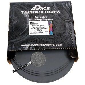 8" SiC Grinding Papers with Plain backed, 800 grit, 100/box, SIC-2108-800