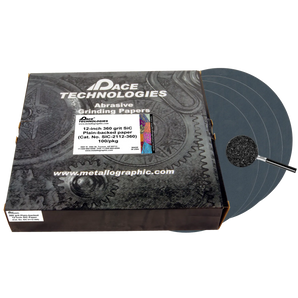 12" SiC Grinding Papers with Plain backed, 360 grit, 100/box, SIC-2112-360