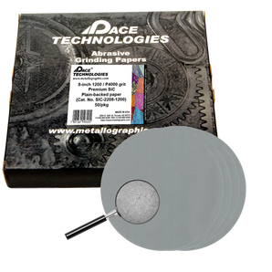 8" Premium SiC Grinding Papers with Plain backed, 1200 grit, 50/box, SIC-2208-1200