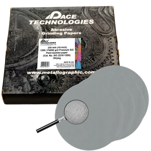 10" Premium SiC Grinding Papers with Plain backed, 1200 grit, 50/box, SIC-2210-1200