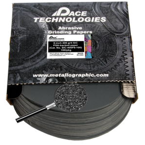 8" SiC Grinding Papers with PSA backed, 400 grit, SIC-400P8