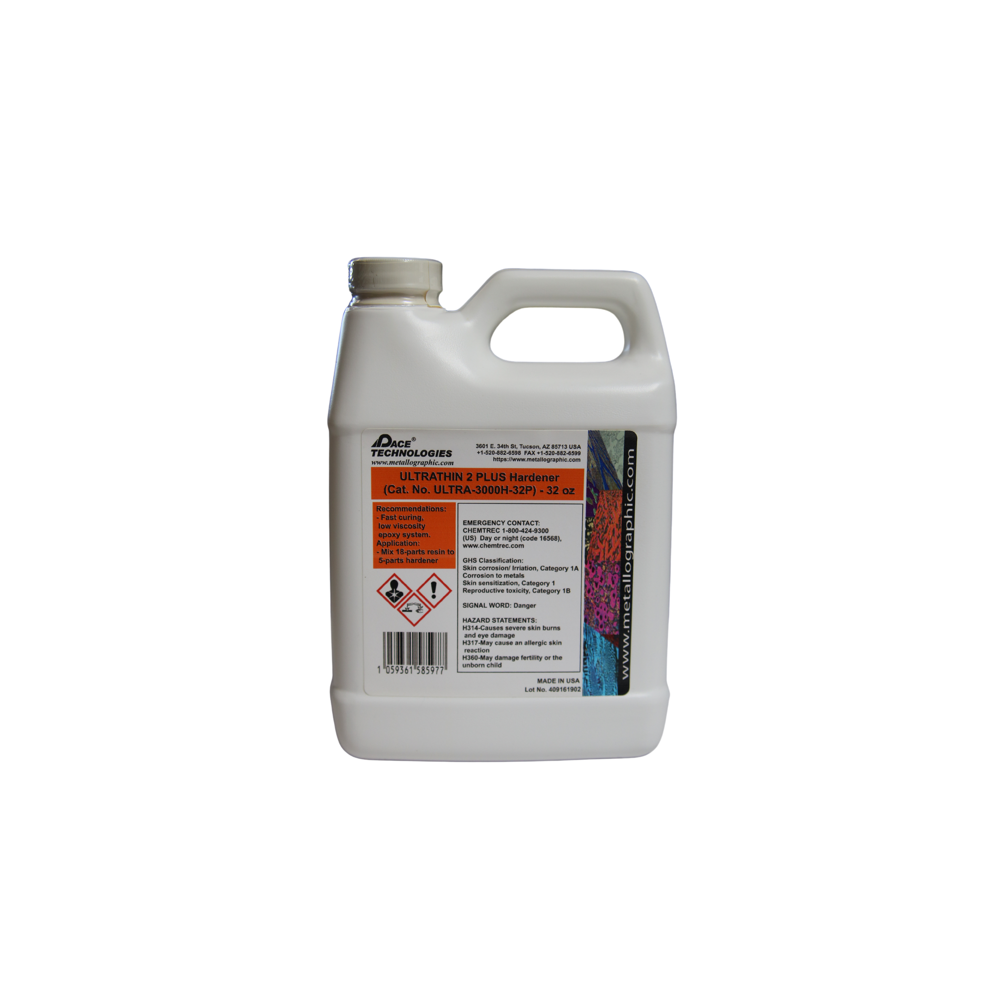 ULTRATHIN 2 Plus Low Viscosity Epoxy Hardener, ULTRA-3000H-P